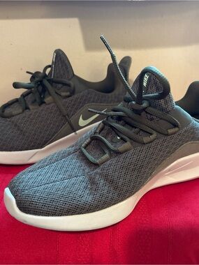 Nike olive green  Mesh Sneakers with White Sole